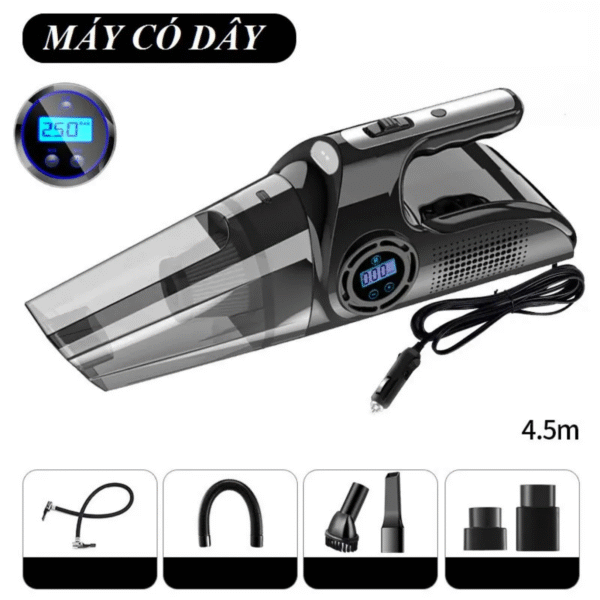 Máy hút bụi bơm lốp cầm tay 4 in 1 - Ảnh 3