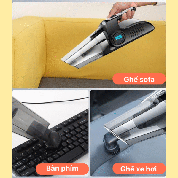 Máy hút bụi bơm lốp cầm tay 4 in 1 - Ảnh 5