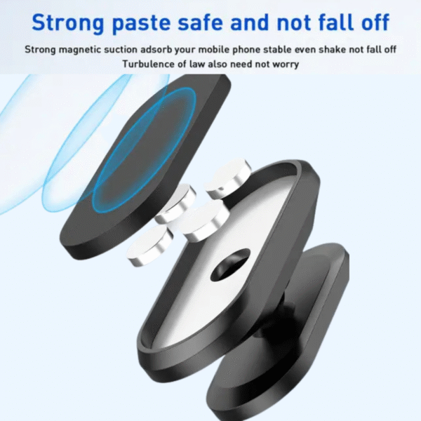 Giá Đỡ Điện Thoại Đế Hít Nam Châm Xoay 360° Trên Ô Tô - Ảnh 4