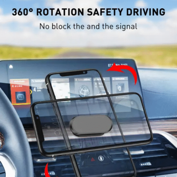 Giá Đỡ Điện Thoại Đế Hít Nam Châm Xoay 360° Trên Ô Tô - Ảnh 5